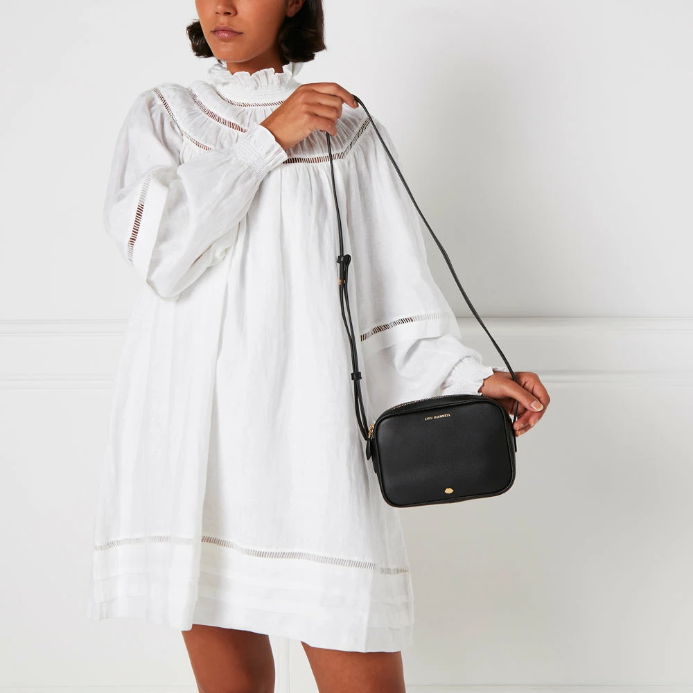 Lulu Guinness BLACK LEATHER COLE CROSS BODY BAG 8 Lulu Guinness BLACK LEATHER COLE CROSS BODY BAG