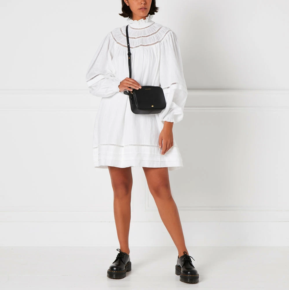 Lulu Guinness BLACK LEATHER COLE CROSS BODY BAG 7 Lulu Guinness BLACK LEATHER COLE CROSS BODY BAG