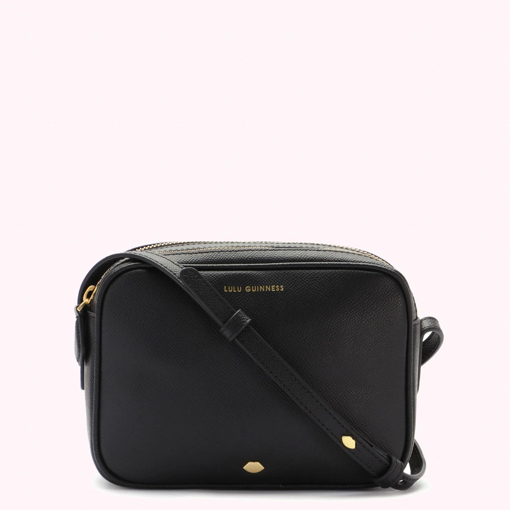 Lulu Guinness BLACK LEATHER COLE CROSS BODY BAG 3 Lulu Guinness BLACK LEATHER COLE CROSS BODY BAG