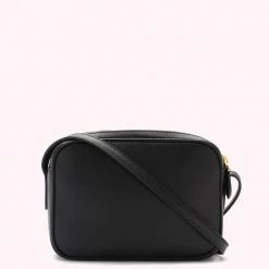 Lulu Guinness BLACK LEATHER COLE CROSS BODY BAG