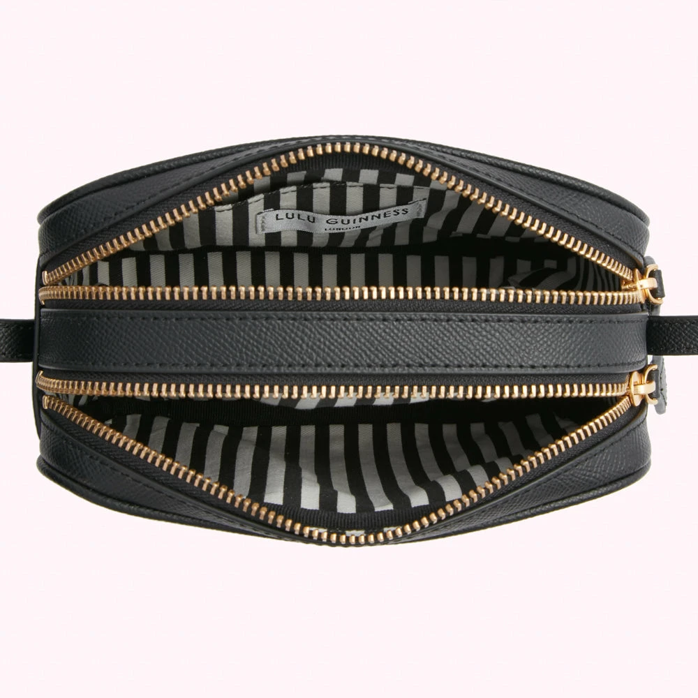 Lulu Guinness BLACK LEATHER COLE CROSS BODY BAG 5 Lulu Guinness BLACK LEATHER COLE CROSS BODY BAG
