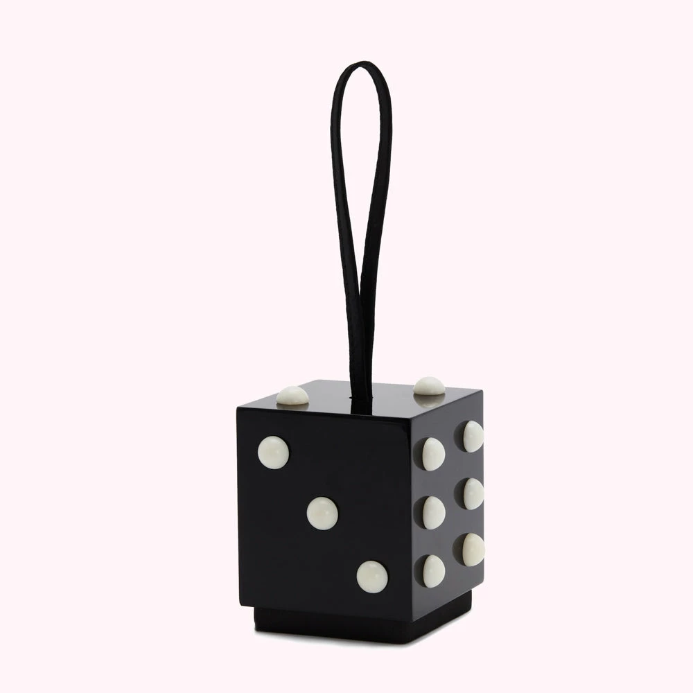 Lulu Guinness BLACK DICE CLUTCH BAG 3 Lulu Guinness BLACK DICE CLUTCH BAG