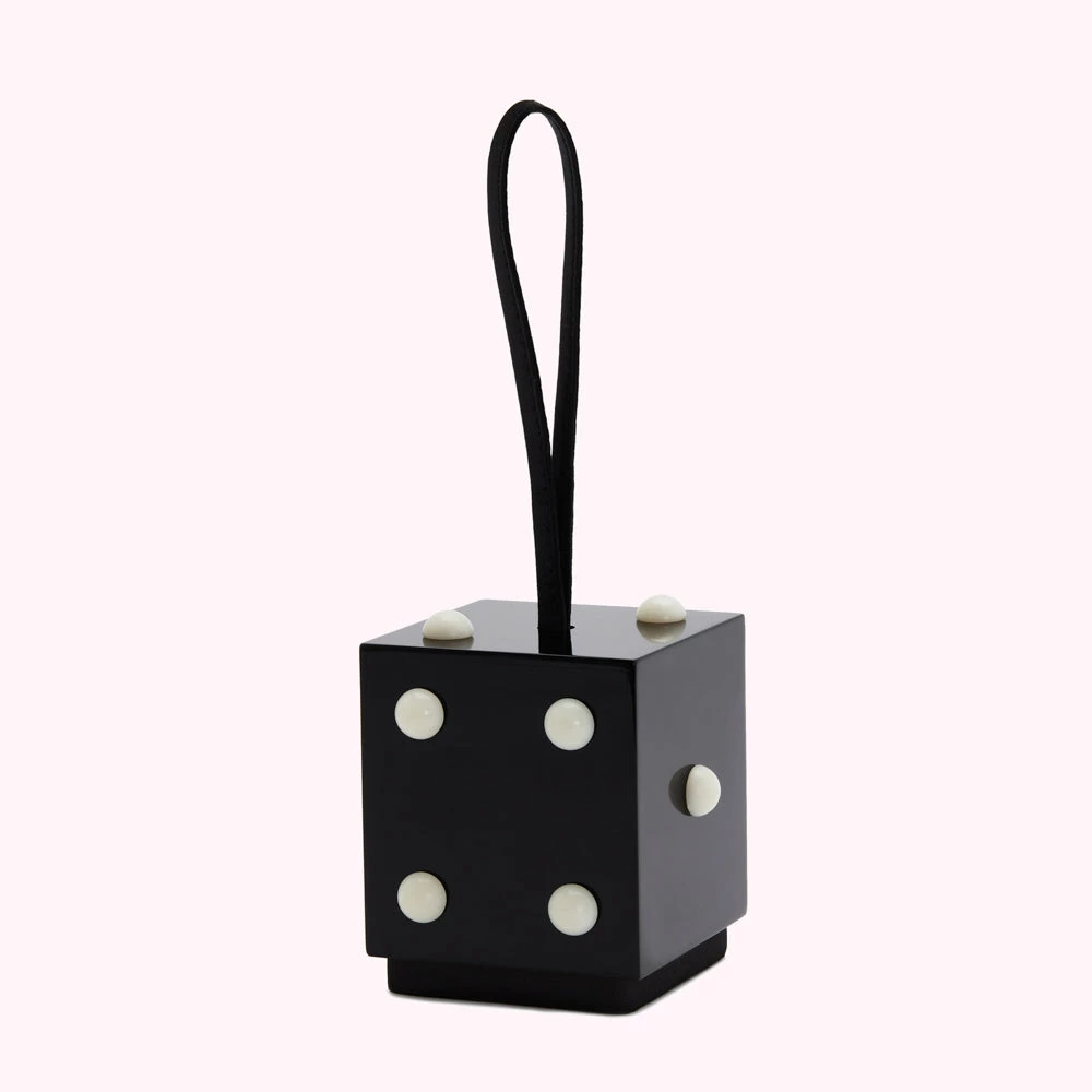 Lulu Guinness BLACK DICE CLUTCH BAG 4 Lulu Guinness BLACK DICE CLUTCH BAG