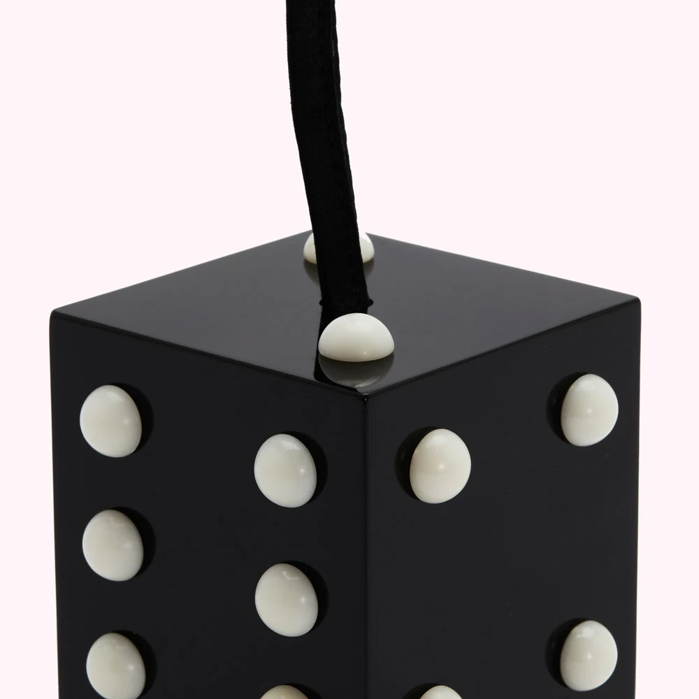 Lulu Guinness BLACK DICE CLUTCH BAG 6 Lulu Guinness BLACK DICE CLUTCH BAG