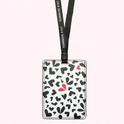 Lulu Guinness BLACK HEARTS LANYARD