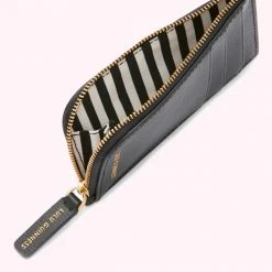 Lulu Guinness CHERRY LEAH WALLET Timeless Black