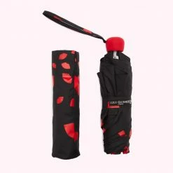 Lulu Guinness RED RAINING LIPS UMBRELLA