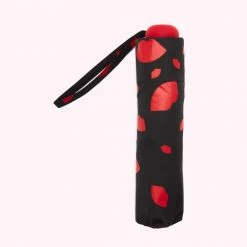Lulu Guinness RED RAINING LIPS UMBRELLA