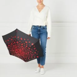 Lulu Guinness RED RAINING LIPS UMBRELLA