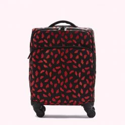 Lulu Guinness HANDPAINTED LIPS FELICITY CASE Timeless Black