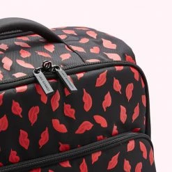 Lulu Guinness HANDPAINTED LIPS FELICITY CASE Timeless Black