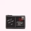 Lulu Guinness BLACK WISH YOU WERE HERE POUCH