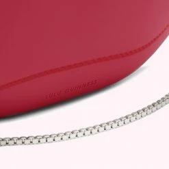 Lulu Guinness RASPBERRY LIPS MEDIUM CLUTCH BAG