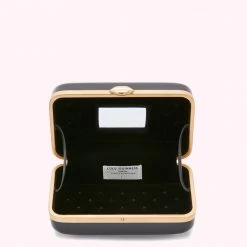 Lulu Guinness BLACK FONTAINE CLUTCH BAG BAGS
