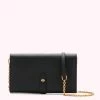 Lulu Guinness BLACK JUNIPER CHAIN WALLET BAGS