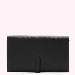 Lulu Guinness BLACK JUNIPER CHAIN WALLET BAGS