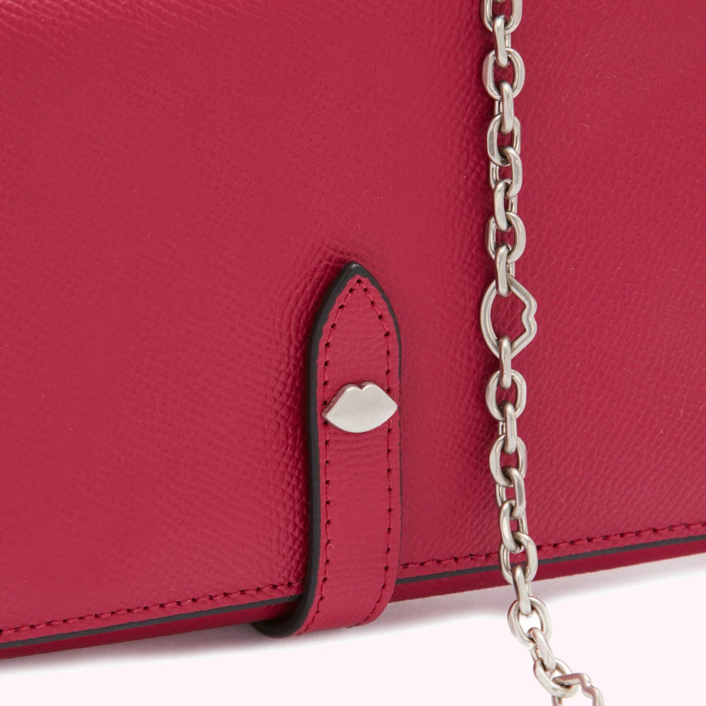Lulu Guinness RASPBERRY CROSSGRAIN JUNIPER CHAIN WALLET BAGS 6 Lulu Guinness RASPBERRY CROSSGRAIN JUNIPER CHAIN WALLET BAGS