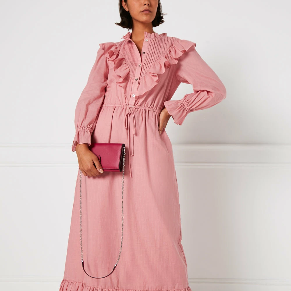 Lulu Guinness RASPBERRY CROSSGRAIN JUNIPER CHAIN WALLET BAGS 7 Lulu Guinness RASPBERRY CROSSGRAIN JUNIPER CHAIN WALLET BAGS