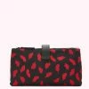 Lulu Guinness TRAVEL BLACK MULTI HANDPAINTED LIPS DOUBLE MAKE UP BAG 1 Lulu Guinness TRAVEL BLACK MULTI HANDPAINTED LIPS DOUBLE MAKE UP BAG