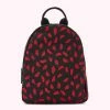 Lulu Guinness BLACK MULTI HANDPAINTED LIPS SADIE BACKPACK BAGS