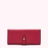 Lulu Guinness RASPBERRY LEATHER JUNO WALLET Pink, Forever