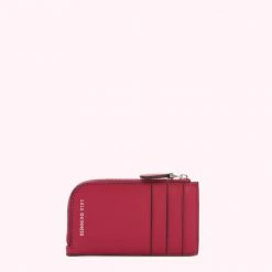 Lulu Guinness Pink, Forever RASPBERRY LIP PIN LEAH WALLET