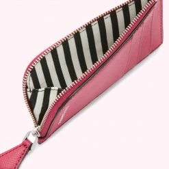 Lulu Guinness Pink, Forever RASPBERRY LIP PIN LEAH WALLET