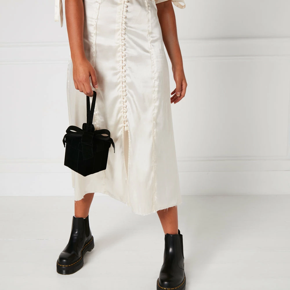 Lulu Guinness BLACK VELVET PRESENT CLUTCH BAG BAGS 9 Lulu Guinness BLACK VELVET PRESENT CLUTCH BAG BAGS