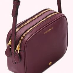 Lulu Guinness BAGS PLUM LEATHER COLE CROSSBODY BAG