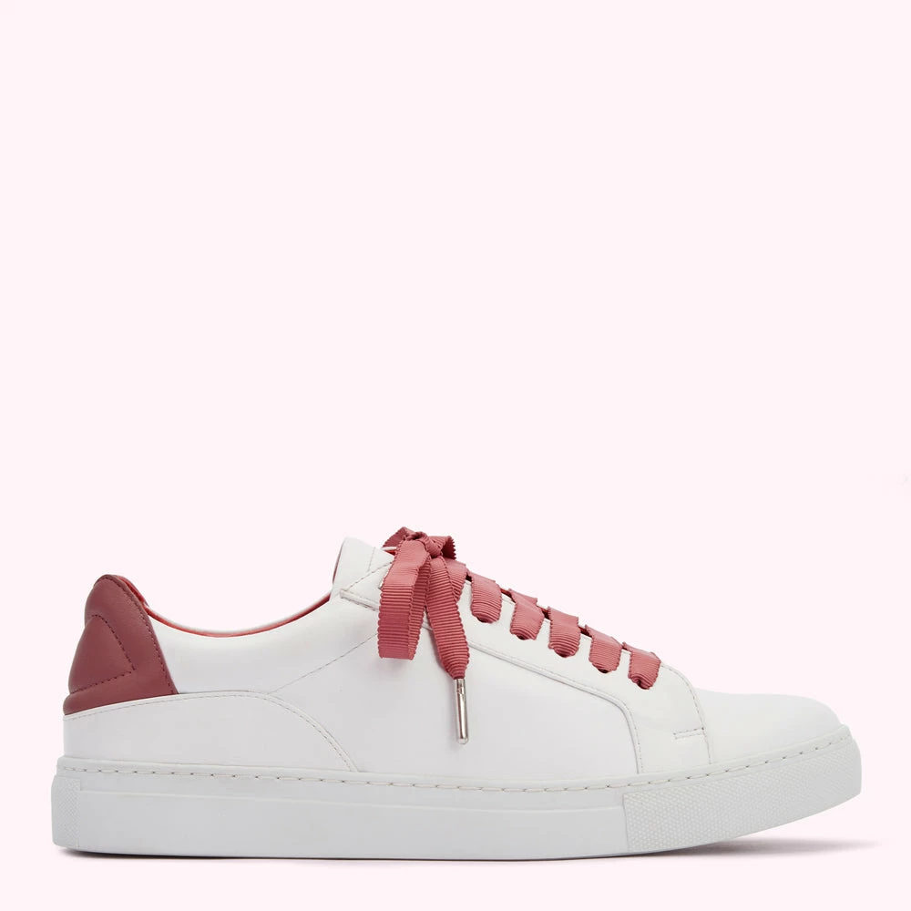 Lulu Guinness ROSEWOOD LEATHER LIPS NATASHA TRAINERS Statement Red 3 Lulu Guinness ROSEWOOD LEATHER LIPS NATASHA TRAINERS Statement Red