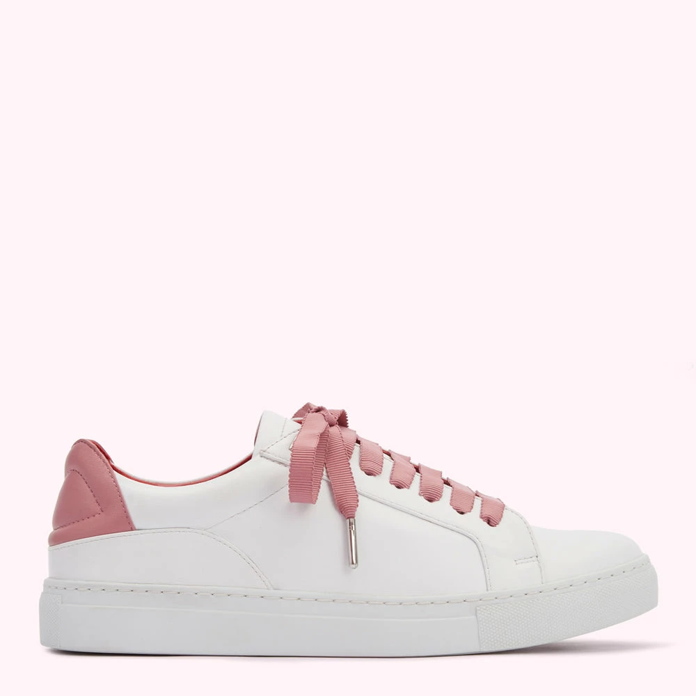 Lulu Guinness Pink, Forever ANTIQUE ROSE LEATHER LIPS NATASHA TRAINERS 3 Lulu Guinness Pink, Forever ANTIQUE ROSE LEATHER LIPS NATASHA TRAINERS