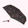 Lulu Guinness BLACK MULTI JEWELLED LIPS TINY UMBRELLA