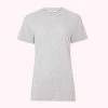 Lulu Guinness Clothing & Shoes GREY EMBROIDERED LIP MACIE T-SHIRT 1 Lulu Guinness Clothing & Shoes GREY EMBROIDERED LIP MACIE T-SHIRT