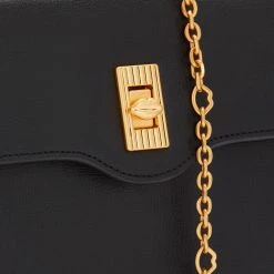 Lulu Guinness BLACK MEDIUM LIP TURNLOCK QUEENIE HANDBAG BAGS 16 Lulu Guinness BLACK MEDIUM LIP TURNLOCK QUEENIE HANDBAG BAGS