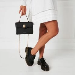 Lulu Guinness BLACK MEDIUM LIP TURNLOCK QUEENIE HANDBAG BAGS 18 Lulu Guinness BLACK MEDIUM LIP TURNLOCK QUEENIE HANDBAG BAGS