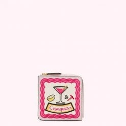 Lulu Guinness BLUSH COSMOPOLITAN SQUARE COIN PURSE Pink, Forever