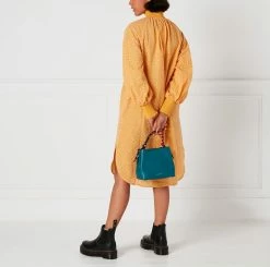 Lulu Guinness EMERALD MEDIUM TEXTURED LEATHER RUBY