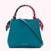 Lulu Guinness EMERALD MEDIUM TEXTURED LEATHER RUBY
