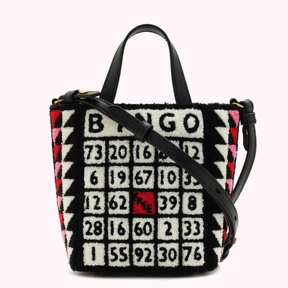 Lulu Guinness BLACK MINI BINGO BIBI TOTE BAGS 3 Lulu Guinness BLACK MINI BINGO BIBI TOTE BAGS