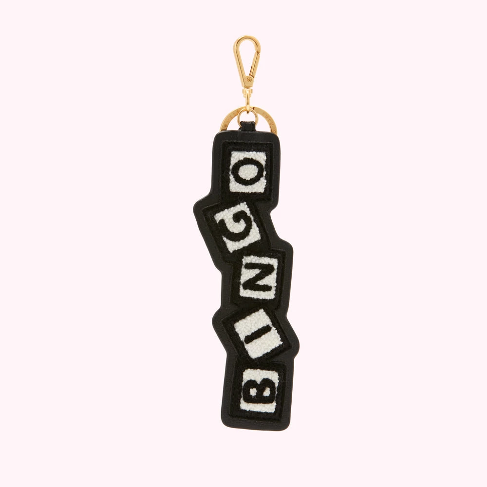 Lulu Guinness BLACK BINGO KEYRING 3 Lulu Guinness BLACK BINGO KEYRING