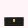 Lulu Guinness BLACK LIP TURNLOCK LUCIA WALLET Timeless Black 1 Lulu Guinness BLACK LIP TURNLOCK LUCIA WALLET Timeless Black