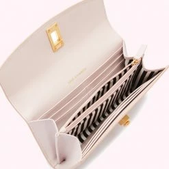 Lulu Guinness Pink, Forever BLUSH LIP TURNLOCK LUCIA WALLET