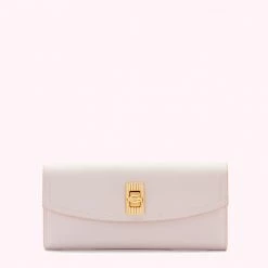 Lulu Guinness Pink, Forever BLUSH LIP TURNLOCK LUCIA WALLET