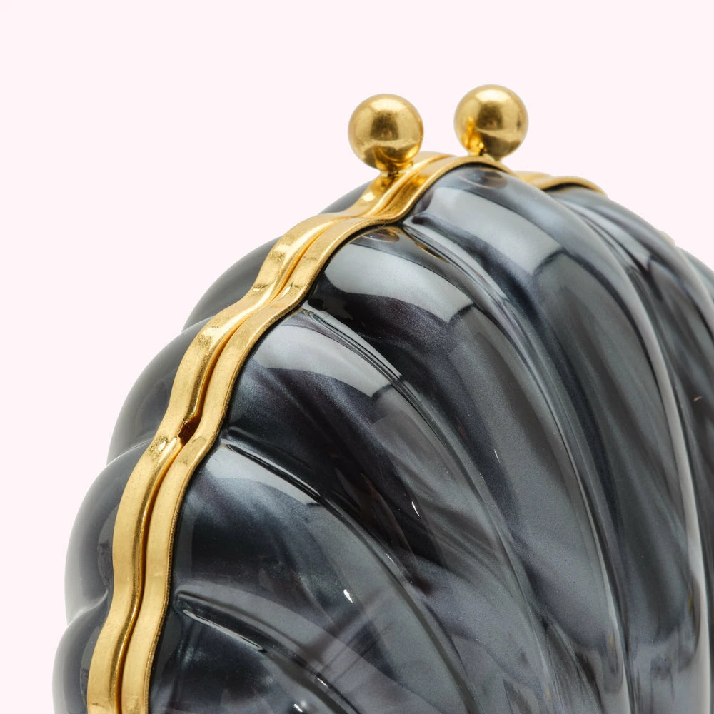 Lulu Guinness BAGS BLACK SHELL CLUTCH BAG 6 Lulu Guinness BAGS BLACK SHELL CLUTCH BAG