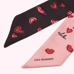 Lulu Guinness Timeless Black BLACK AND HONEYSUCKLE I LOVE LULU BAG SCARF