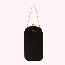 Lulu Guinness BLACK PEARLS OF WISDOM HARLOW PURSE