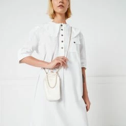 Lulu Guinness IVORY HITCHED HARLOW PURSE