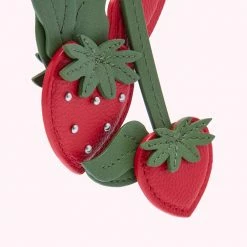 Lulu Guinness RED STRAWBERRY KEYRING Statement Red