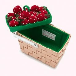 Lulu Guinness BAGS TAN SOMERSET STRAWBERRY PUNNET BASKET BAG