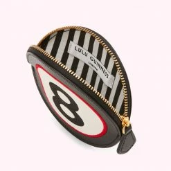 Lulu Guinness BLACK BINGO ROUND COIN PURSE 7 Lulu Guinness BLACK BINGO ROUND COIN PURSE